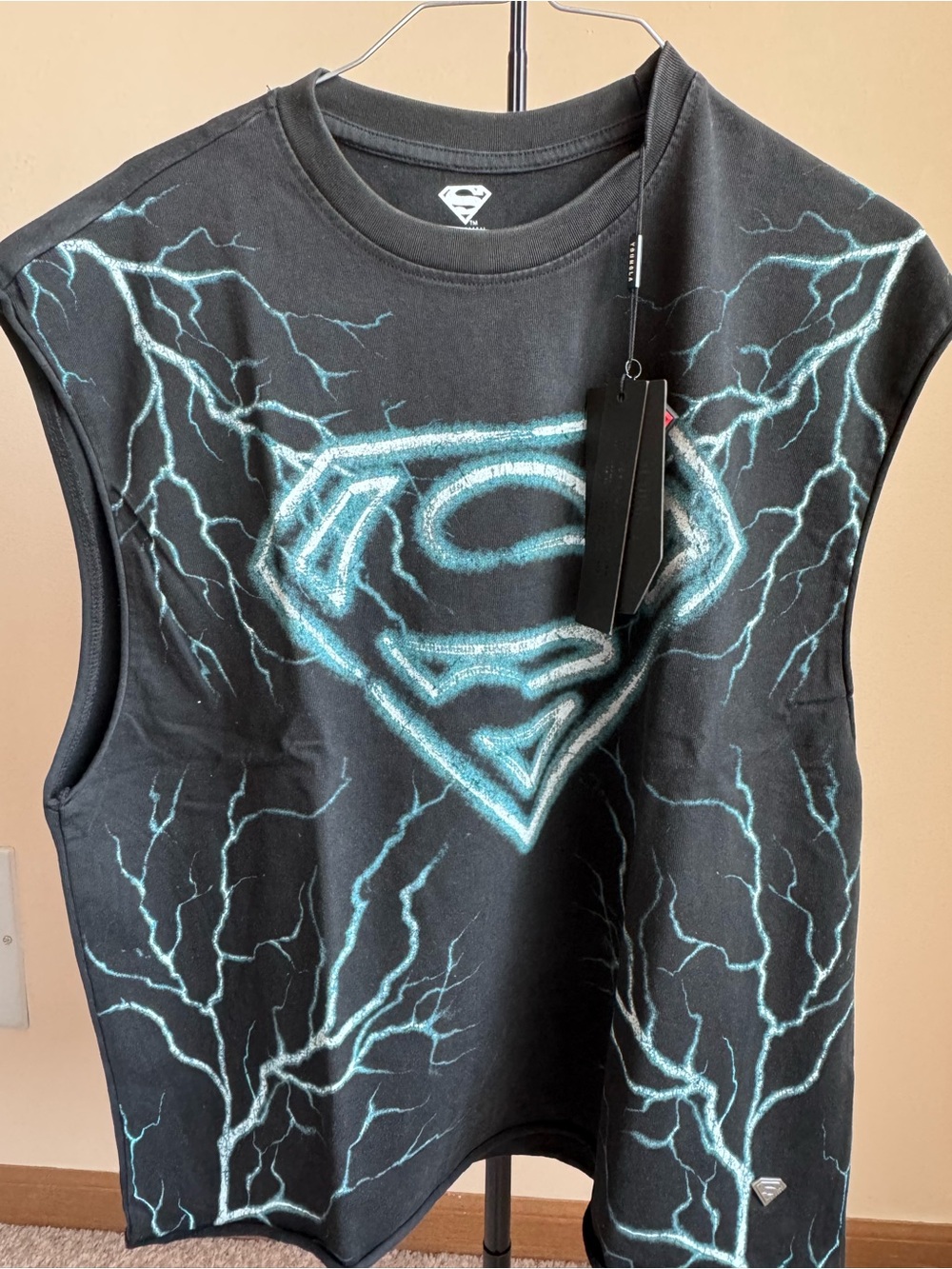 YoungLA Superman cutoff tee
